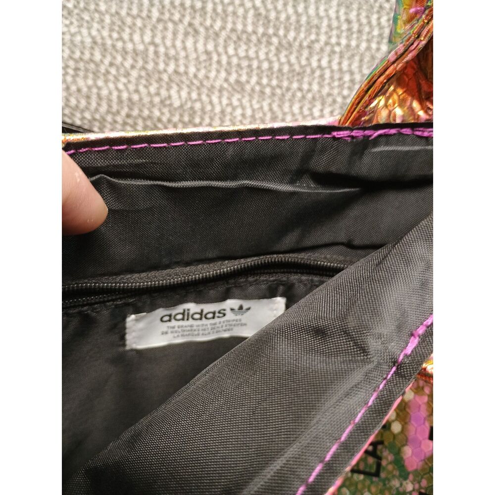 Adidas Originals Mini Shopper Bag With Iridescent Holographic Snakeskin Finish - Picture 4 of 5